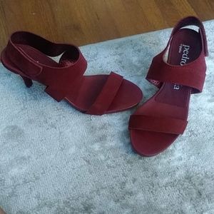 Pedro Garcia cherry red suede sandals
